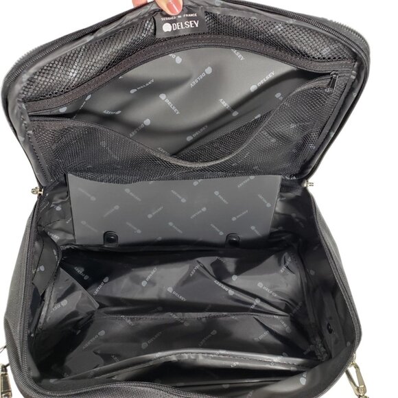 Delsey Black Unisex Laptop Briefcase Carry-On Durable Nylon Bag, Like New - Picture 6 of 10
